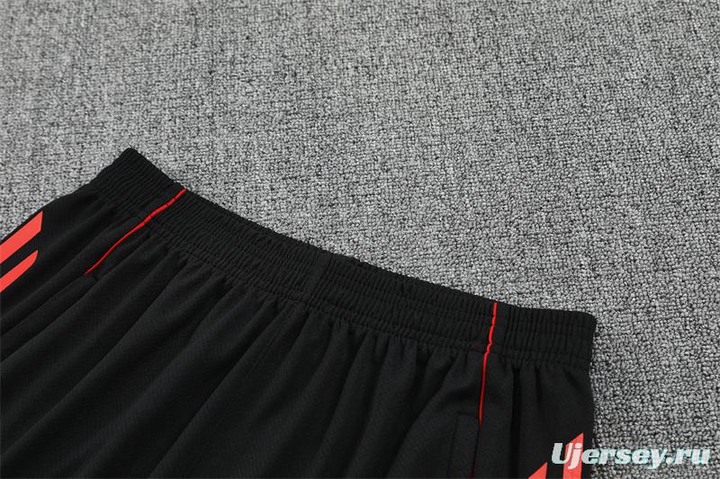 25/26 Manchester United Red Black Camouflage Short Sleeve Jersey+Shorts with XS