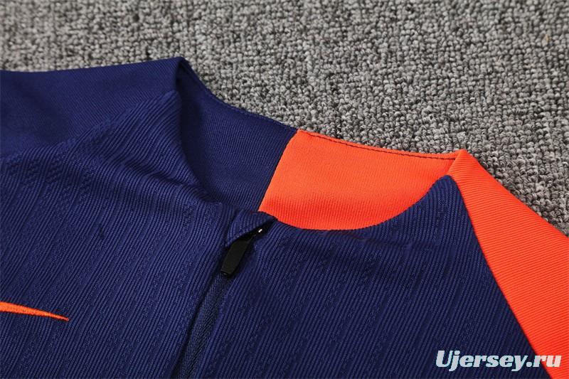 Player Version 25/26 Barcelona Royal Blue T90 Half Zipper Jacket+Long Pants