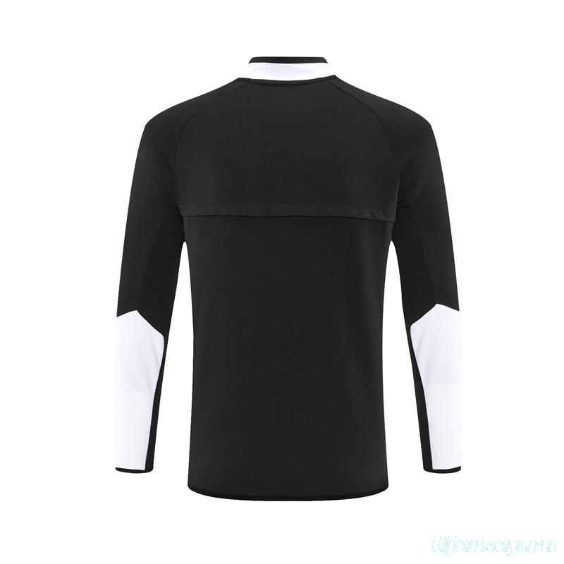 Retro 02/03 Manchester United Black Half Zipper Jacket