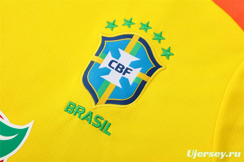 25/26 Brazil Yellow with XS Short Sleeve+Soccer Shorts