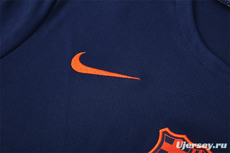 25/26 Barcelona Royal Blue T90 Short Sleeve Jersey+Shorts with XS