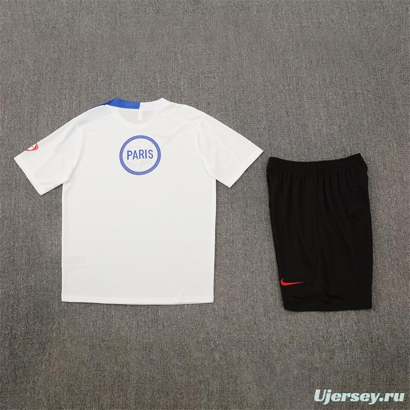 25/26 PSG White T90 with XS Short Sleeve+Soccer Shorts