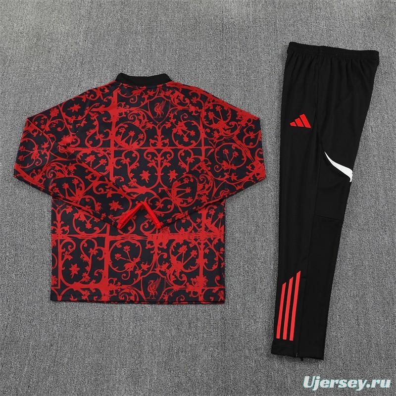 25/26 Liverpool Red Camouflage Half Zipper Jacket+Long Pants