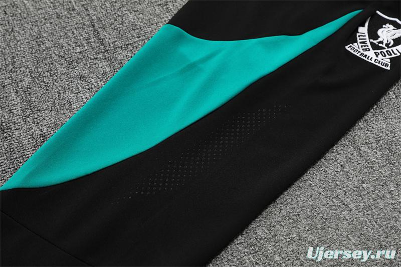 Player Version 25/26 Liverpool Green AD on Both Sleeves Half Zipper Jacket+Long Pants