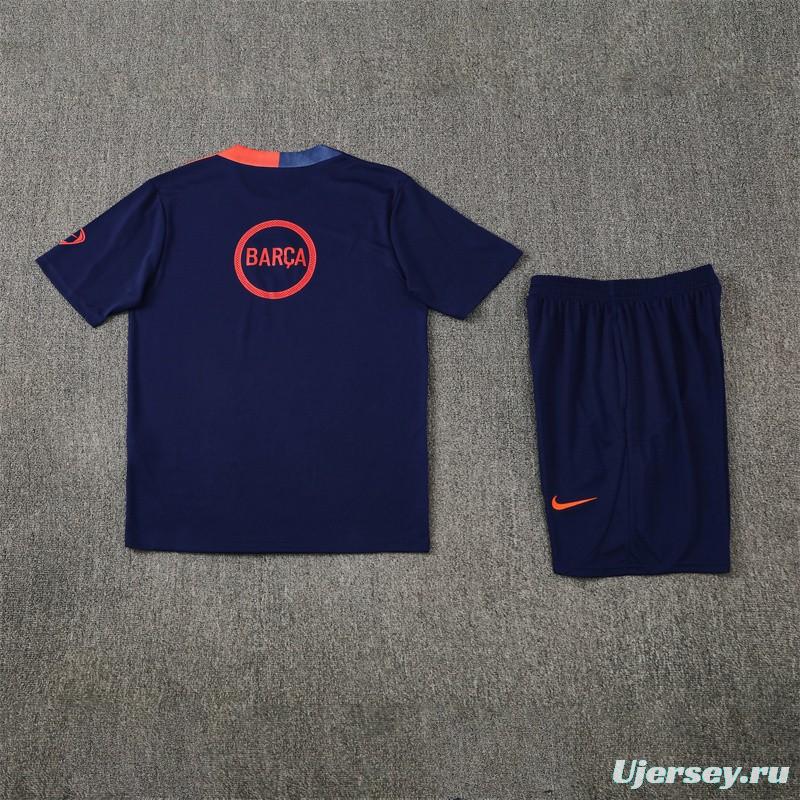 25/26 Barcelona Royal Blue T90 Short Sleeve Jersey+Shorts with XS