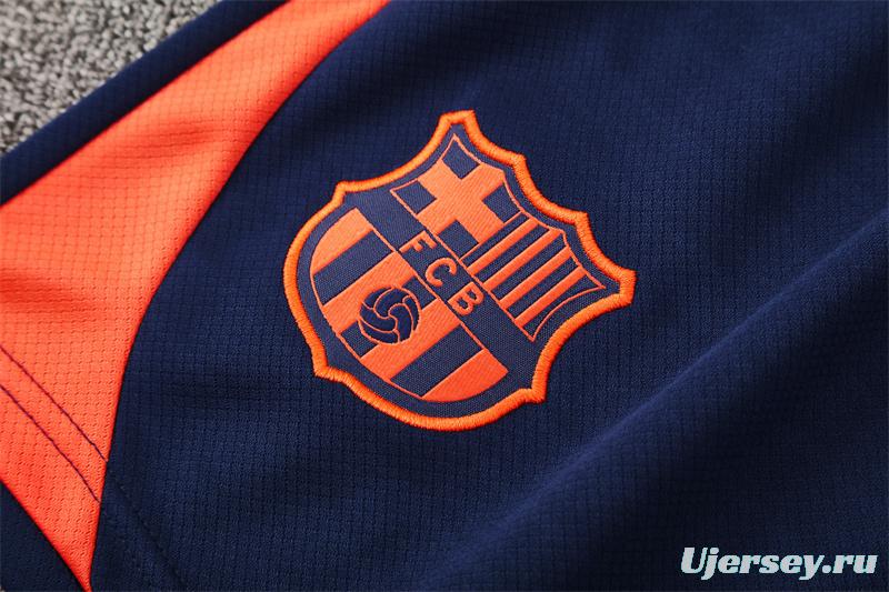 25/26 Barcelona Royal Blue T90 Short Sleeve Jersey+Shorts with XS