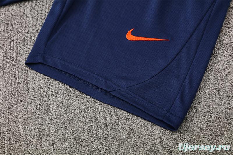 25/26 Barcelona Royal Blue T90 Short Sleeve Jersey+Shorts with XS