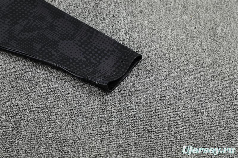 25/26 AC Milan Black Camouflage Half Zipper Jacket+Long Pants