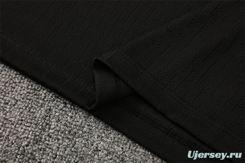 Player Version 25/26 France Black Half Zipper Jacket+Long Pants