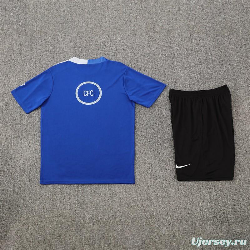 25/26 Chelsea Blue T90 with XS Short Sleeve+Soccer Shorts