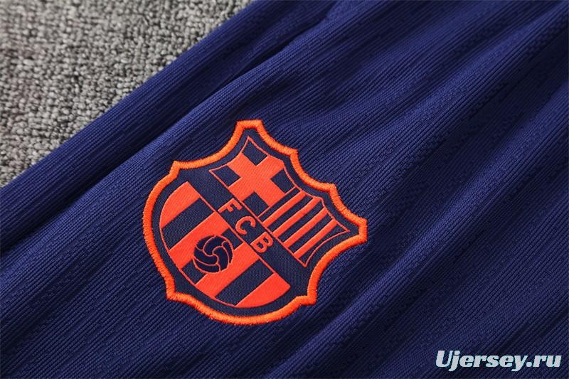 Player Version 25/26 Barcelona Orange T90 Half Zipper Jacket+Long Pants