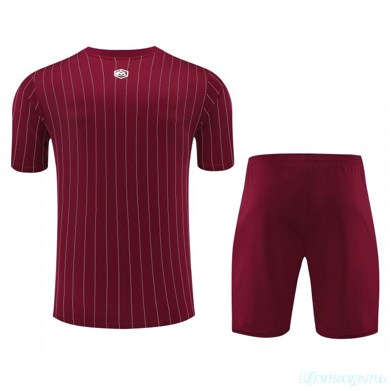 25/26 Arsenal Adidas Original Wine Short Sleeve Jersey+Shorts