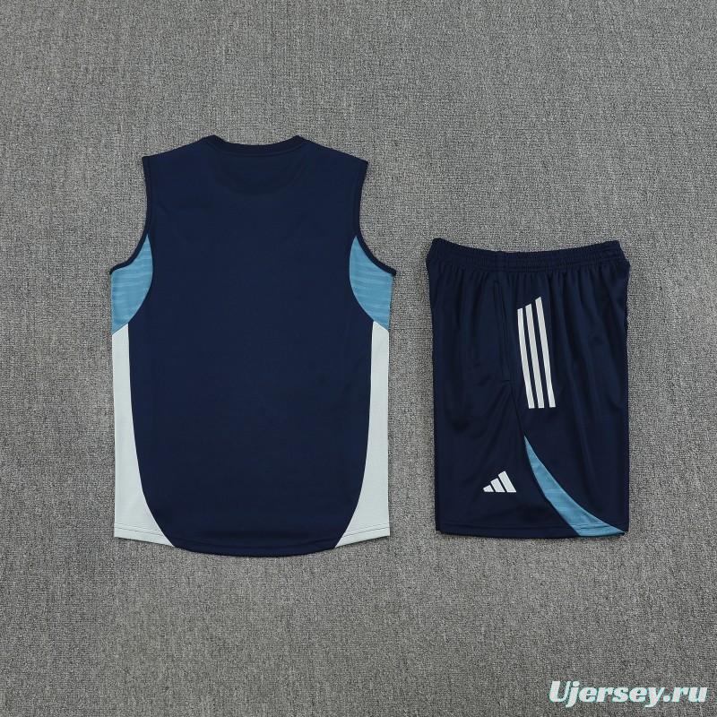 25/26 Real Madrid Navy Vest Jersey+Shorts