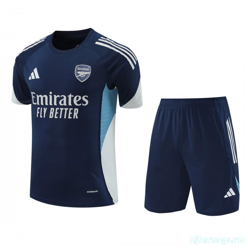 25/26 Real Madrid Navy Short Sleeve Jersey+Shorts