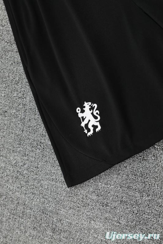 25/26 Chelsea White Short Sleeve Jersey+Shorts