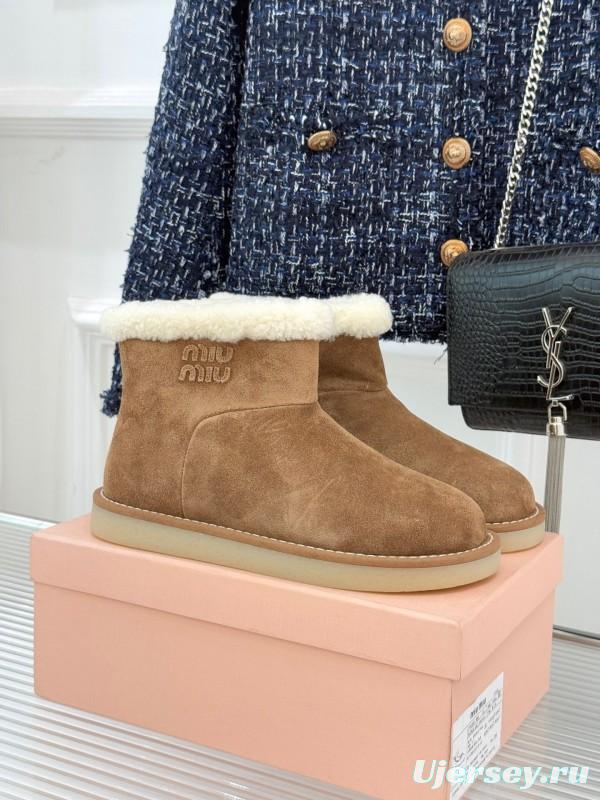 Miu Miu Retro Shearling Platform Snow Boots - KFY00300