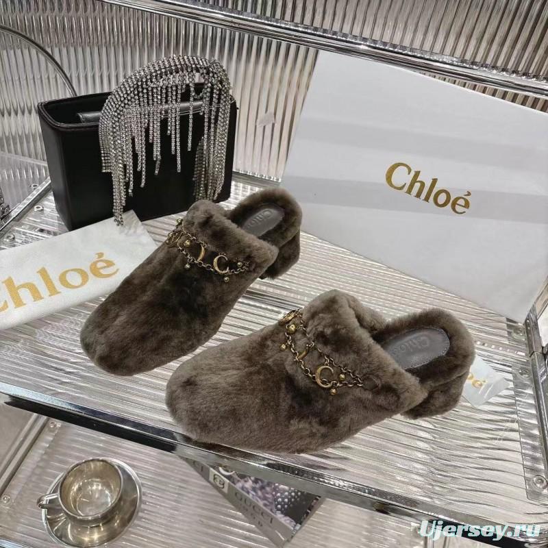 Chloe 2025/SS Genuine Fur Slides - LY00320