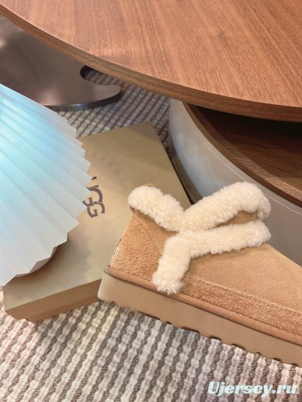 UGG 2025/SS Snow Boots with High-End Lamb Fur Collar Design - MJ00251