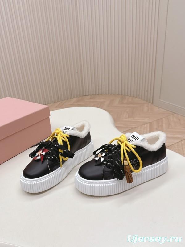 Miu Miu 3D Embroidered Platform Casual Shoes - LY00320/LY00340