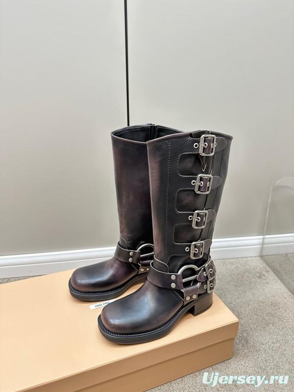 Miu Miu Fall/Winter 2025 Limited Edition Punk Style Martin Boots - LY00500