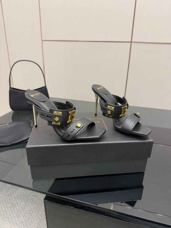 Balmain Metal Heel High Heel Sandals - KFY00320