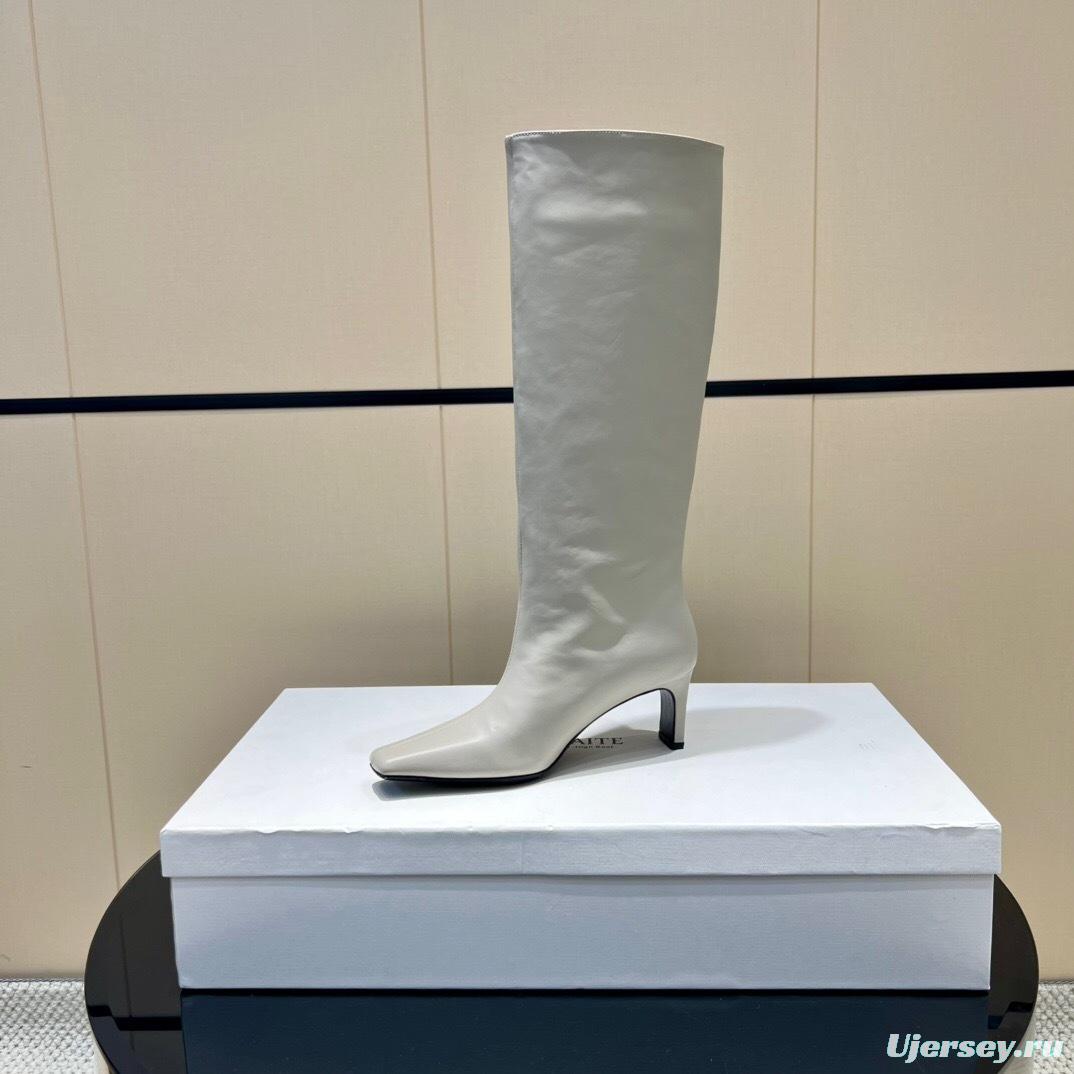 Khaite 2025 SS Square Toe Slip-On High Boots - KFY00490