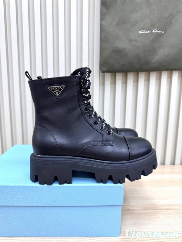 Prada 2025/SS Platform Martin Boots with Iconic Triangle Logo - LY0350