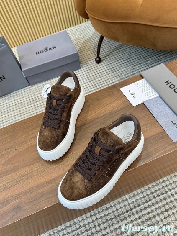 Hogan H-STRIPES Series Couple Thick Sole Biscuit Shoes Airship Shoes Casual Sneakers - AS00310