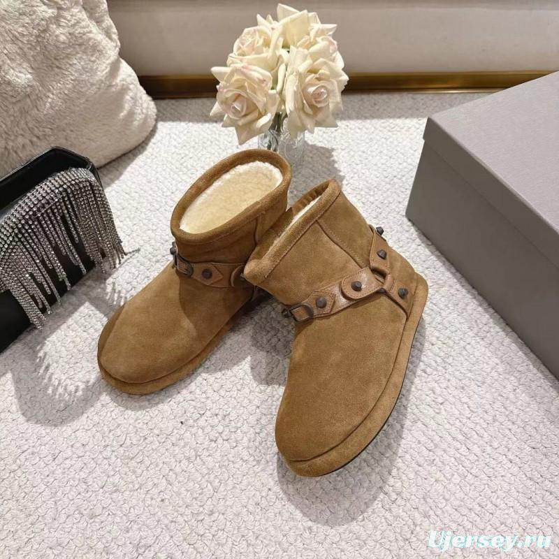 Balenciaga F022 Wool Short Boots Snow Boots - F022