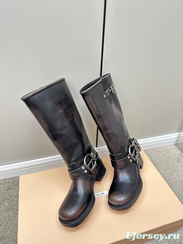 Miu Miu Fall/Winter 2025 Limited Edition Punk Style Martin Boots - LY00500