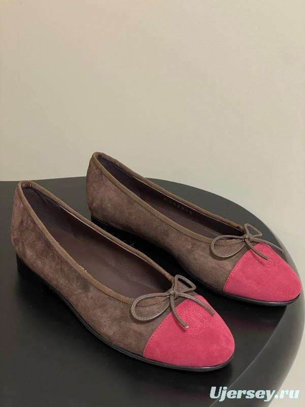 Adidas 2025 SS Bow Ballet Flats Classic Suede Flat Shoes - KFY00300