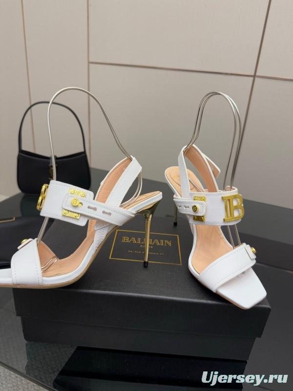 Balmain 2025/SS Metal Heel High Heel Sandals - KFY00320