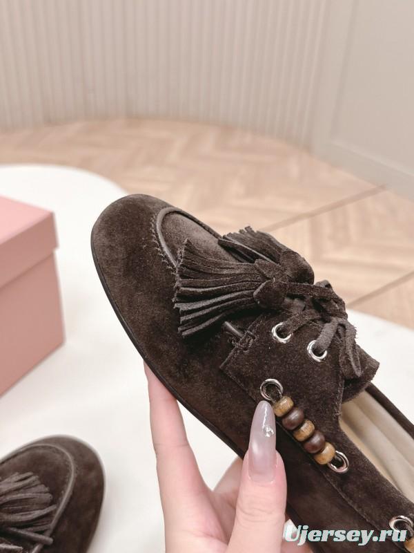 Miu Miu Fall/Winter 2025 Tassel Loafers Slip-On Shoes - LY00330