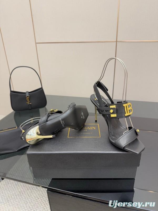 Balmain 2025/SS Metal Heel High Heel Sandals - KFY00320