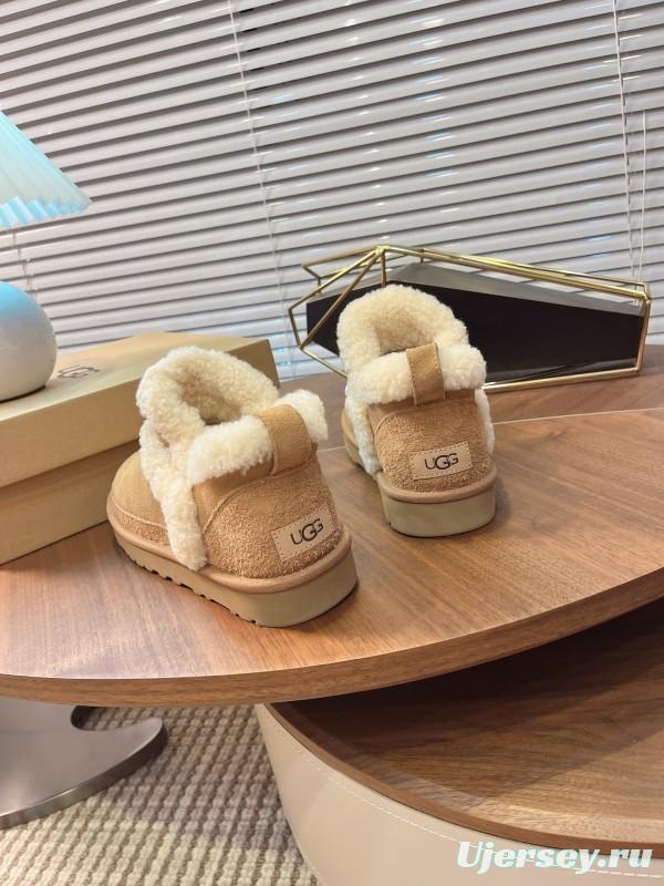 UGG 2025/SS Snow Boots with High-End Lamb Fur Collar Design - MJ00251