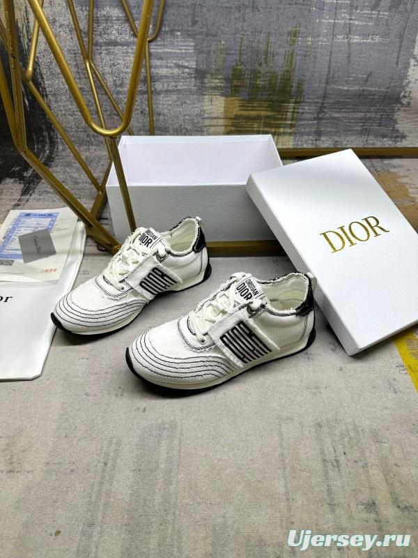 Dior Fall 2025/SS Classic Retro Canvas Sneakers with Fringe Details - LY00270