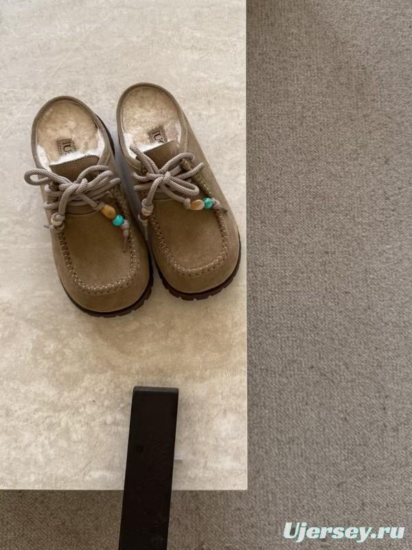 UGG Fall Winter New Potato Wool Slippers Retro Acrylic Buckle Decoration - KFY00250