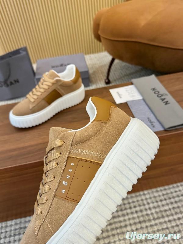 Hogan H-STRIPES Series Couple Thick Sole Biscuit Shoes Casual Sneakers - AS00310