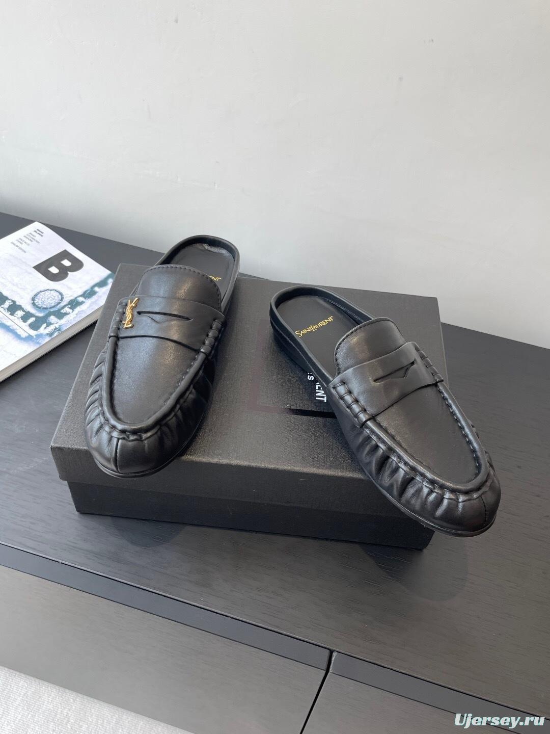 Saint Laurent Classic Loafer Mule Flats - KFY00320