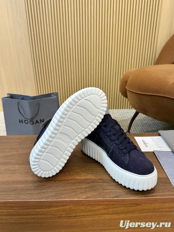 Hogan H-STRIPES Series Couple Thick Sole Biscuit Sneakers Urban Leisure Shoes - AS00310