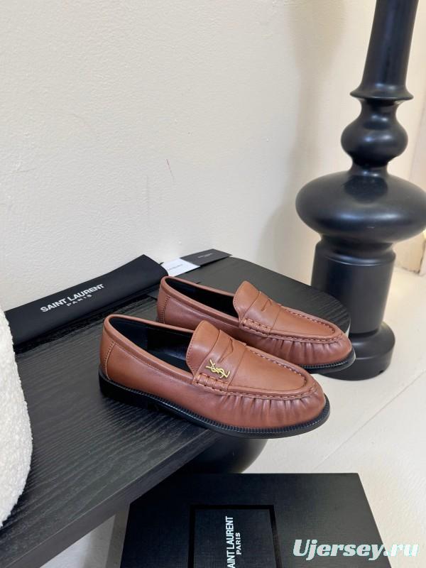Saint Laurent Classic Loafer Leather Shoes - KFY00350