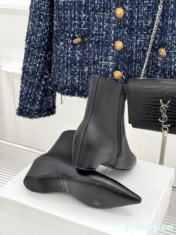 Khaite Retro Pointed Toe Height Increasing Ankle Boots - KFY00390