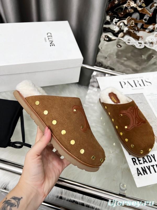 CELINE 2025/ss Studded Birkenstock Sandals - LY00270