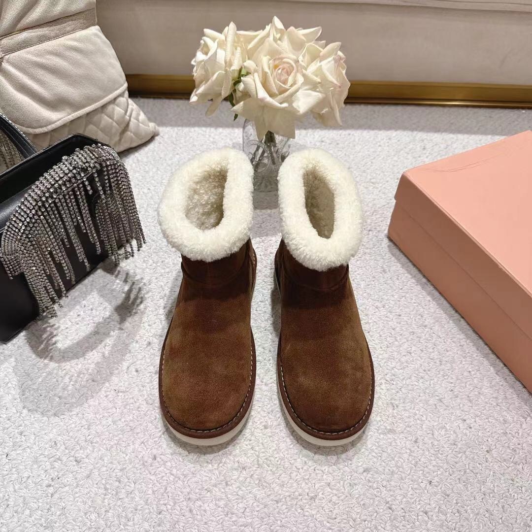 MIU MIU 2025/SS Korean Style Popular Small Potato Snow Boots Upgraded Version - LY00300