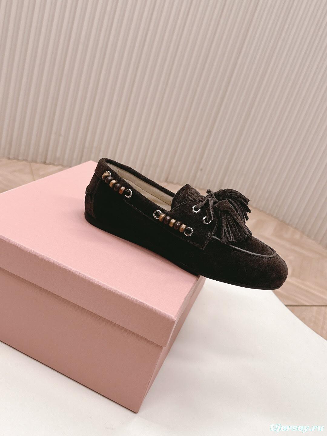 Miu Miu Fall/Winter 2025 Tassel Loafers Slip-On Shoes - LY00330