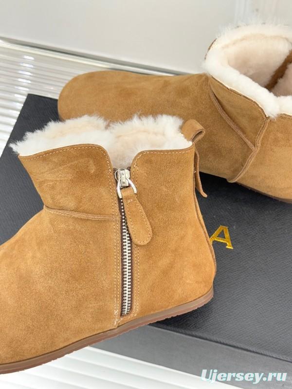 ALAIA Minimalist Side Zipper Retro Snow Boots - KFY00320