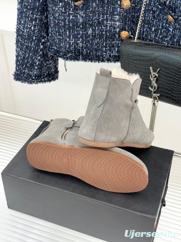 ALAIA Minimalist Side Zipper Retro Snow Boots - KFY00320