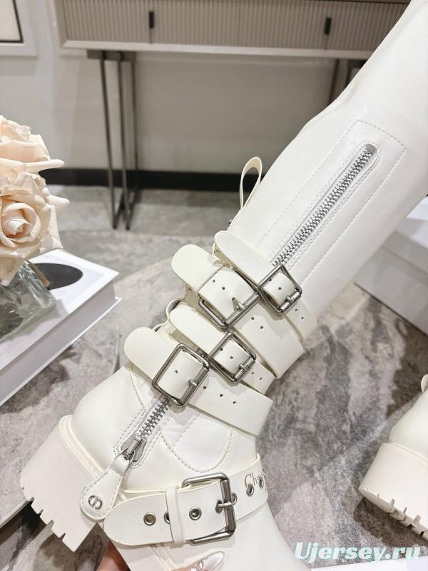 Dior 2025/SS Punk Strap Knee High Boots - KFY00500