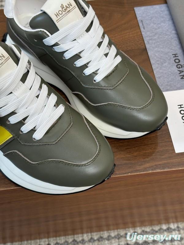 Hogan H-STRIPES Series Couple Thick Sole Dad Shoes Flying Boat Shoes Casual Sports Shoes - AS00350