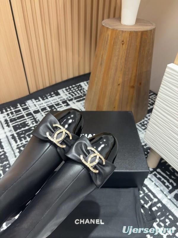 Chanel 2025 SS Bow CC Crystal Buckle Ankle Boots - LY00340/LY00350
